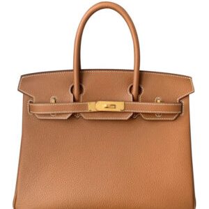 Hermes Birkin 30 Bag Togo Leather Light Coffee