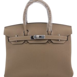 Hermes Birkin 30 Bag Togo Leather Gray