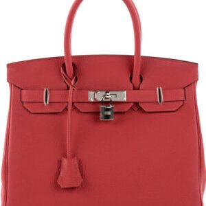 Hermes Birkin 30 Bag Togo Leather Red
