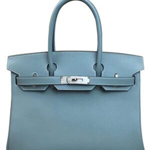 Hermes Birkin 30 Swift Leather Light Blue