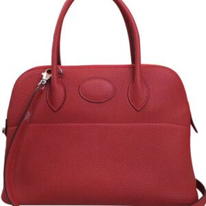 Hermes Bolide 31 Togo Leather Red