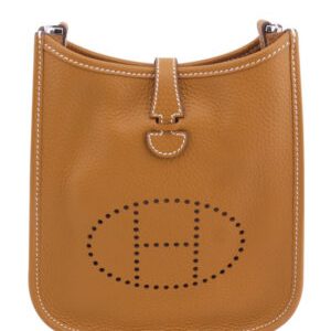 Hermes Tan Evelyne Shoulder Togo II TPM Bag Light Coffee