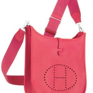 Hermes Tan Evelyne Shoulder Togo II TPM Bag Peachblow
