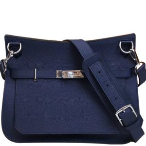 Hermes Jypsiere 28 Bag Togo Leather Dark Blue