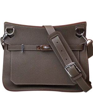 Hermes Jypsiere 28 Bag Togo Leather Dark Gray