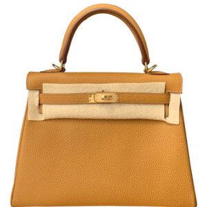Hermes Kelly Bag 25 Togo Leather Apricot