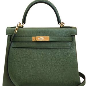 Hermes Kelly Bag 25 Togo Leather Green