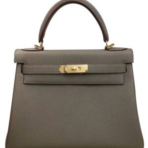 Hermes Kelly Bag 25 Togo Leather Gray