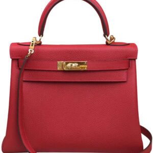 Hermes Kelly Bag 25 Togo Leather Red