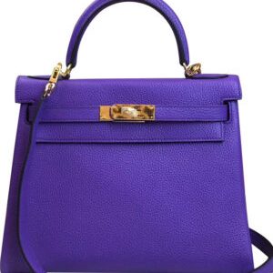 Hermes Kelly Bag 25 Togo Leather Purple