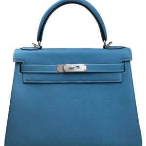 Hermes Kelly Bag 25 Togo Leather Blue