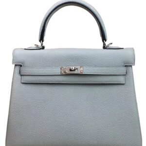 Hermes Kelly Bag 25 Togo Leather Light Blue