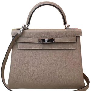 Hermes Kelly Bag 25 Togo Leather Gray