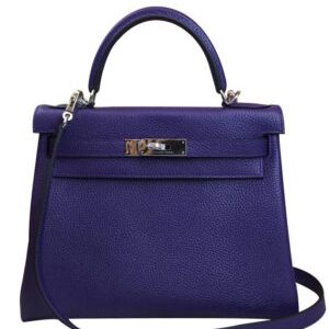 Hermes Kelly Bag 25 Togo Leather Purple