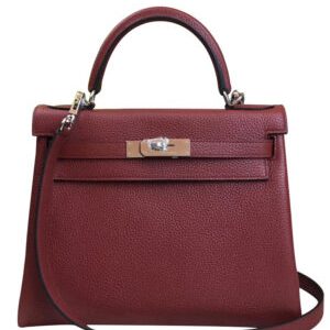 Hermes Kelly Bag 25 Togo Leather Mauve