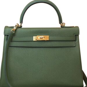 Hermes Kelly Bag 28 Togo Leather Green