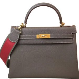 Hermes Kelly Bag 28 Togo Leather Dark Gray