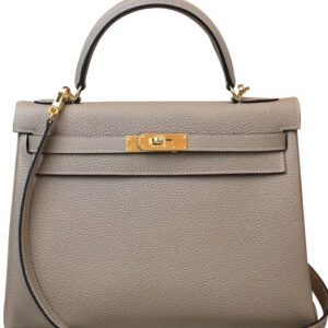 Hermes Kelly Bag 28 Togo Leather Light Gray