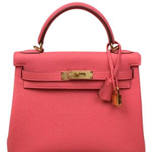 Hermes Kelly Bag 28 Togo Leather Peachblow