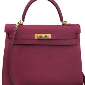 Hermes Kelly Bag 28 Togo Leather Mauve