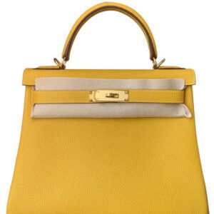 Hermes Kelly Bag 28 Togo Leather Yellow