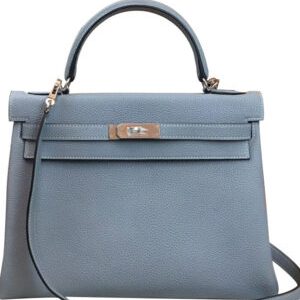 Hermes Kelly Bag 28 Togo Leather Light Blue