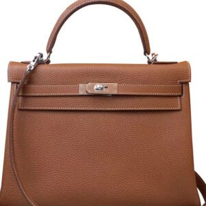 Hermes Kelly Bag 28 Togo Leather Light Coffee