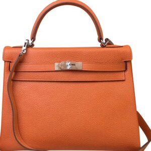 Hermes Kelly Bag 28 Togo Leather Orange