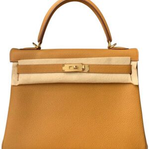 Hermes Kelly Bag 32 Togo Leather Apricot