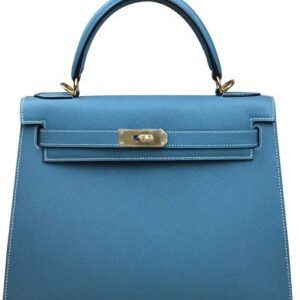 Hermes Kelly Bag 28 Epsom Leather Blue