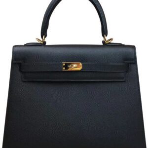 Hermes Kelly Bag 28 Epsom Leather Black