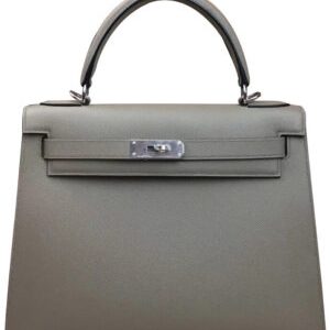 Hermes Kelly Bag 28 Epsom Leather Gray