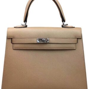 Hermes Kelly Bag 28 Epsom Leather Light Gray