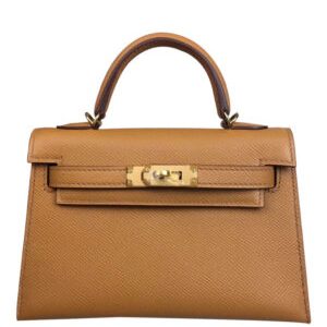 Hermes Kelly Bag 19 Epsom Leather Light Coffee