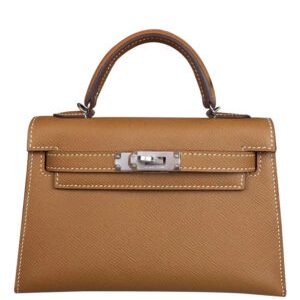 Hermes Kelly Bag 19 Epsom Leather Light Coffee