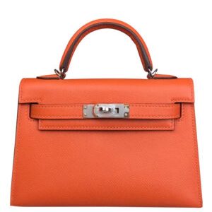 Hermes Kelly Bag 19 Epsom Leather Orange