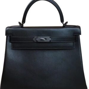 Hermes Kelly Bag 28 Swift Leather Black