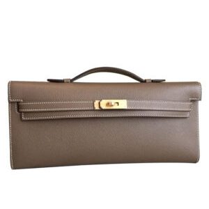 Hermes Kelly Cut Rouge H Dark Gray