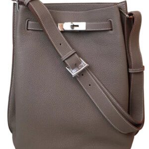 Hermes So Kelly Bag 22 Togo Leather Dark Gray