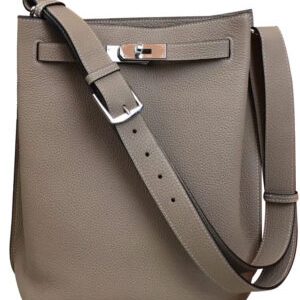 Hermes So Kelly Bag 22 Togo Leather Light Gray