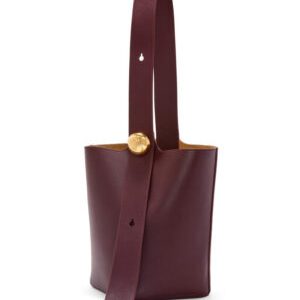 Loewe Medium Pebble Bucket Bag In Mellow Calfskin