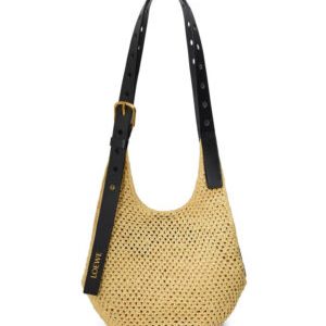 Loewe Small Punch Hole Hobo Bag Apricot