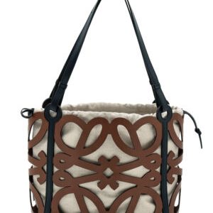 Loewe Small Anagram Cut-out Tote In Calfskin