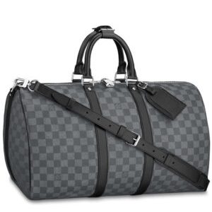 Louis Vuitton Damier Graphite Canvas Keepall N41418 Black