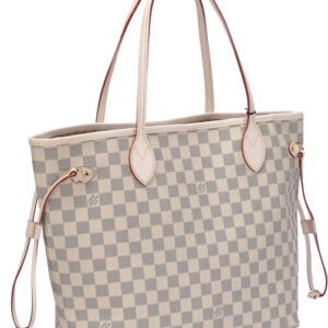 Louis Vuitton damier azur canvas neverfull MM N51107 White