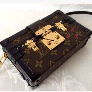 Louis Vuitton Monogram Petite Malle w Tags M50013 Brown