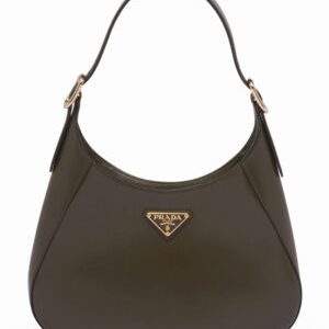 Prada Leather Shoulder Bag 1BC179 Green