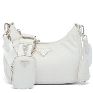 Prada Padded Nappa-leather Prada Re-Edition 2005 Shoulder Bag 1BH204 Cream