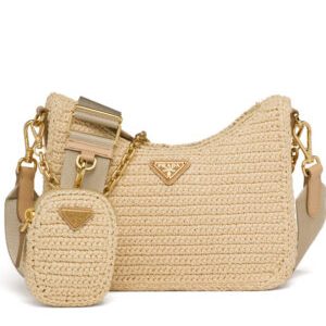 Prada Re-Edition 2005 Raffia Bag 1BH204 Apricot