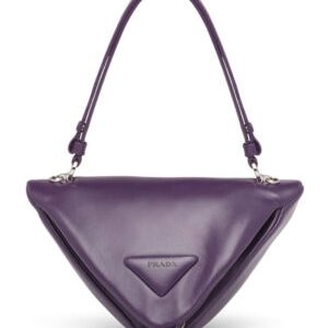 Prada Padded Nappa Leather Handbag 1BA315 Purple